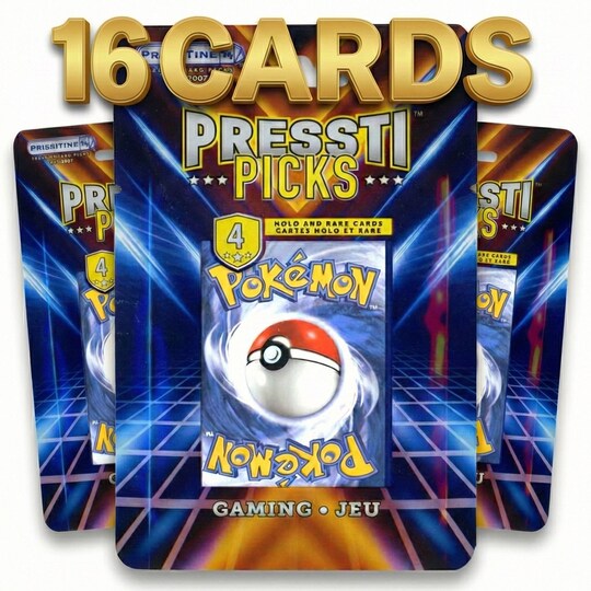 4-Pack Presstine Pokemon Presstipicks 4-Card Packs - 16 Cards Total, Color: Black, Size: Standard | Michaels 4-Pack Presstine Pokemon Presstipicks 4-Card Packs - 16 Cards Total, Color: Black, Size: Standard | Michaels